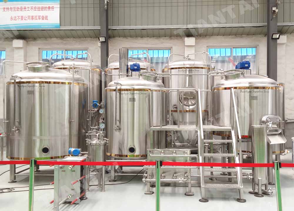 1000L brewhouse with copper strip